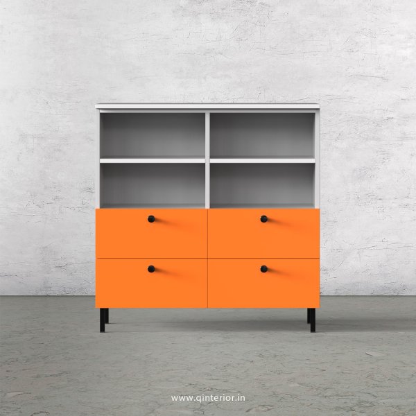 Lambent Cabinet Box in White and Saffron Finish – QSB048 C90