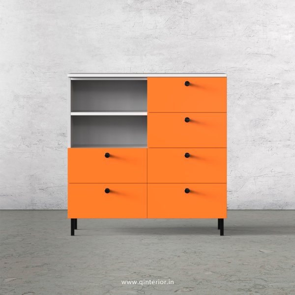 lambent Cabinet Box in White and Saffron Finish – QSB067 C90