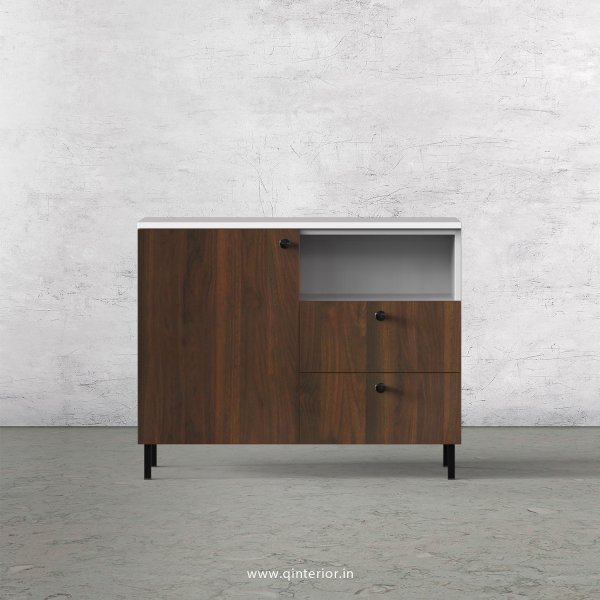 Lambent Cabinet Box in White and Walnut Finish – QSB034 C67