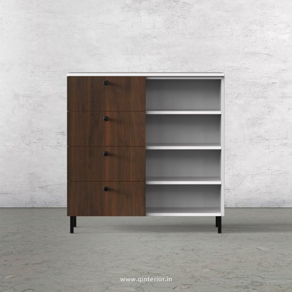 Lambent Cabinet Box in White and Walnut Finish – QSB039 C67