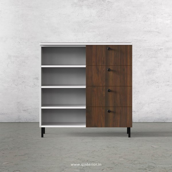 Lambent Cabinet Box in White and Walnut Finish – QSB040 C67