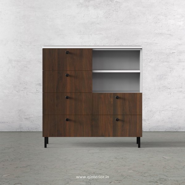 lambent Cabinet Box in White and Walnut Finish – QSB066 C67
