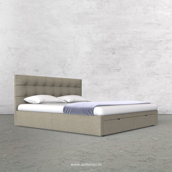 Lyra King Size Storage Bed in Cotton Plain - KBD001 CP01