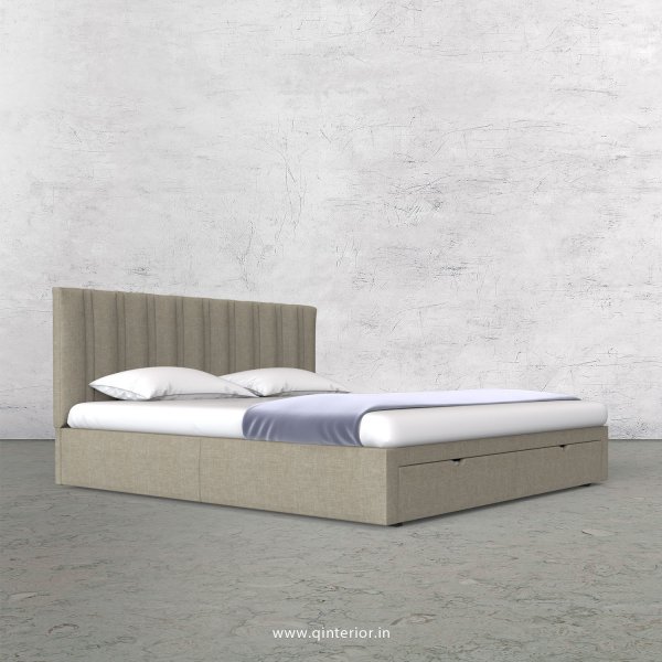 Leo King Size Storage Bed in Cotton Plain - KBD001 CP01