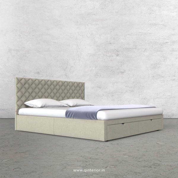 Aquila King Size Storage Bed in Cotton Plain - KBD001 CP03