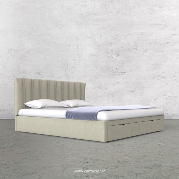 Leo King Size Storage Bed in Cotton Plain - KBD001 CP03