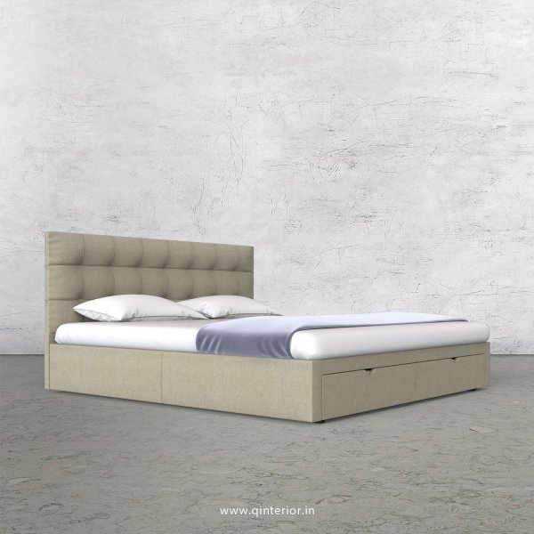 Lyra King Size Storage Bed in Cotton Plain - KBD001 CP05