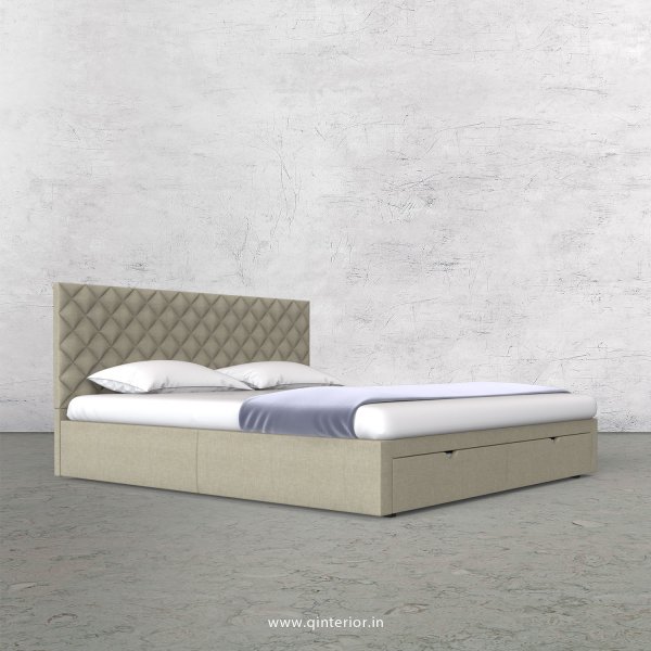 Aquila King Size Storage Bed in Cotton Plain - KBD001 CP05