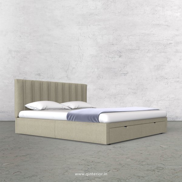 Leo King Size Storage Bed in Cotton Plain - KBD001 CP05