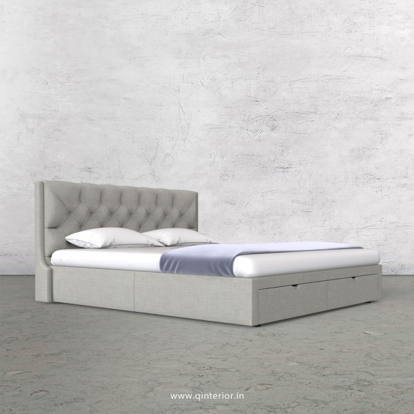 Scorpius King Size Storage Bed in Cotton Plain - KBD001 CP06