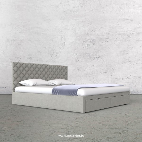 Aquila King Size Storage Bed in Cotton Plain - KBD001 CP06