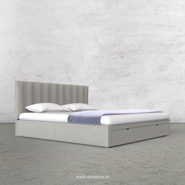 Leo King Size Storage Bed in Cotton Plain - KBD001 CP06