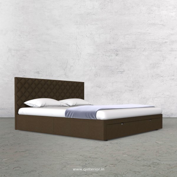 Aquila King Size Storage Bed in Cotton Plain - KBD001 CP10