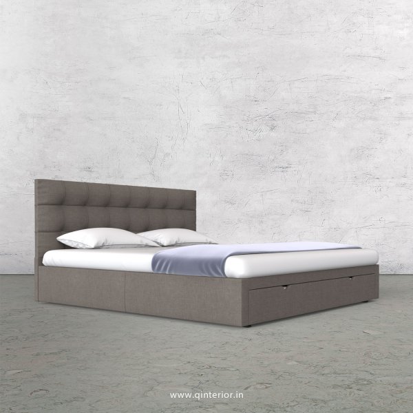 Lyra King Size Storage Bed in Cotton Plain - KBD001 CP11