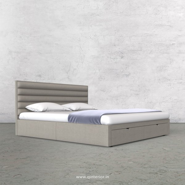 Crux King Size Storage Bed in Cotton Plain - KBD001 CP12