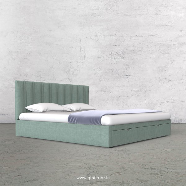 Leo King Size Storage Bed in Cotton Plain - KBD001 CP17