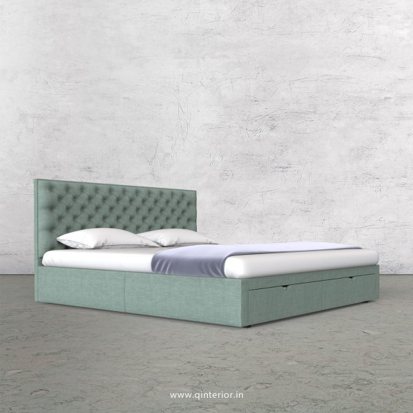 Orion King Size Storage Bed in Cotton Plain - KBD001 CP17