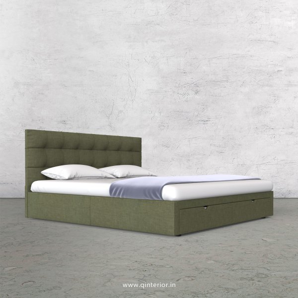Lyra King Size Storage Bed in Cotton Plain - KBD001 CP20
