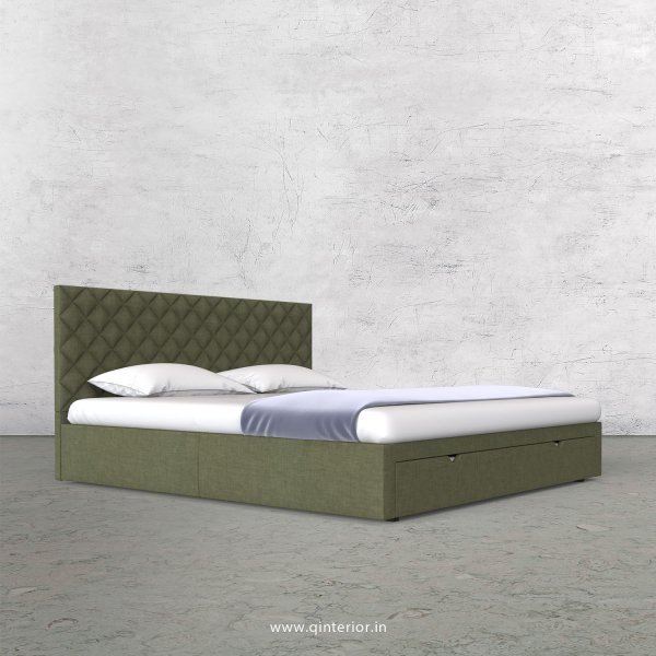 Aquila King Size Storage Bed in Cotton Plain - KBD001 CP20