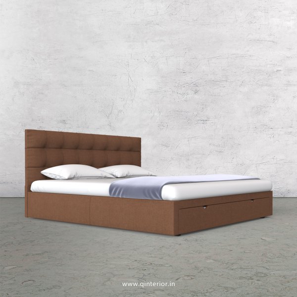 Lyra King Size Storage Bed in Cotton Plain - KBD001 CP22