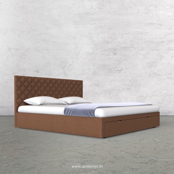 Aquila King Size Storage Bed in Cotton Plain - KBD001 CP22