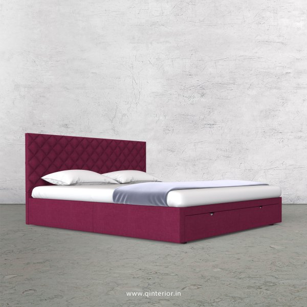 Aquila King Size Storage Bed in Cotton Plain - KBD001 CP25