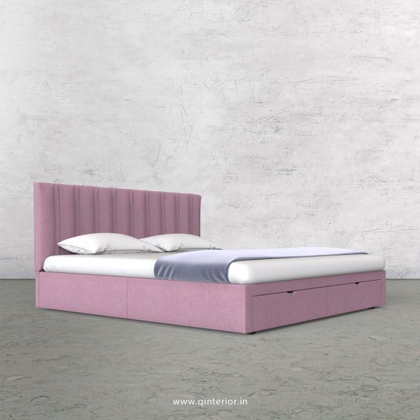Leo King Size Storage Bed in Cotton Plain - KBD001 CP27
