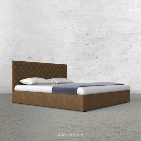 Aquila Queen Bed in Fab Leather Fabric - QBD009 FL02