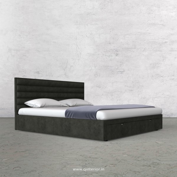 Crux King Size Storage Bed in Fab Leather Fabric - KBD001 FL07