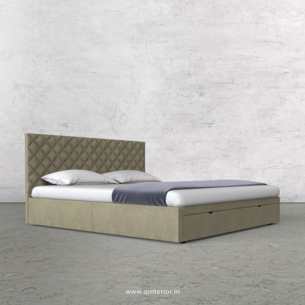 Aquila Queen Storage Bed in Fab Leather Fabric - QBD001 FL10
