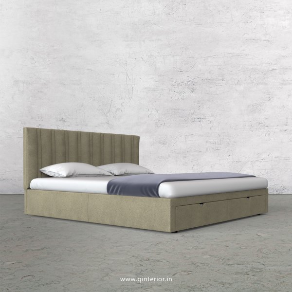 Leo Queen Storage Bed in Fab Leather Fabric - QBD001 FL10