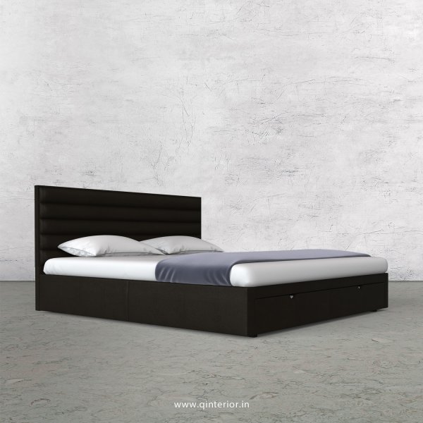 Crux King Size Storage Bed in Fab Leather Fabric - KBD001 FL11