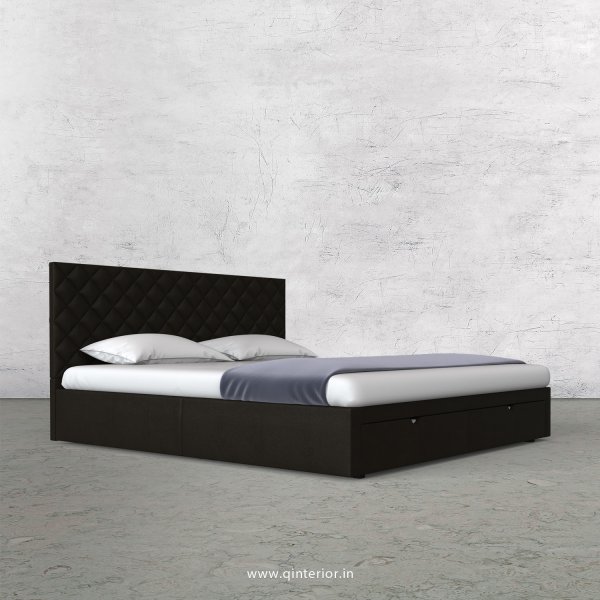 Aquila King Size Storage Bed in Fab Leather Fabric - KBD001 FL11