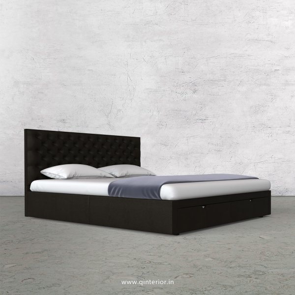 Orion King Size Storage Bed in Fab Leather Fabric - KBD001 FL11