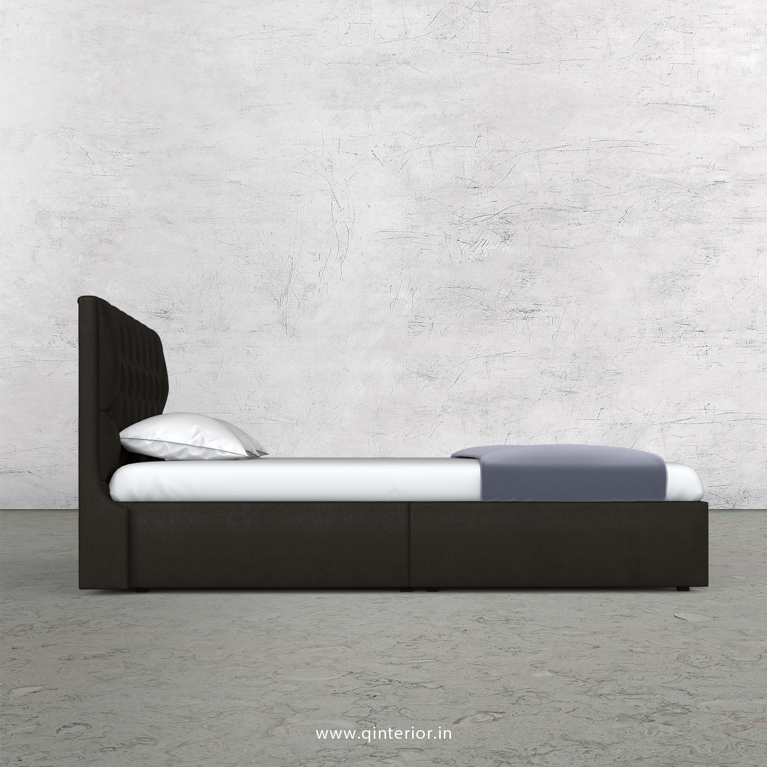Scorpius King Size Storage Bed in Fab Leather Fabric - KBD001 FL11