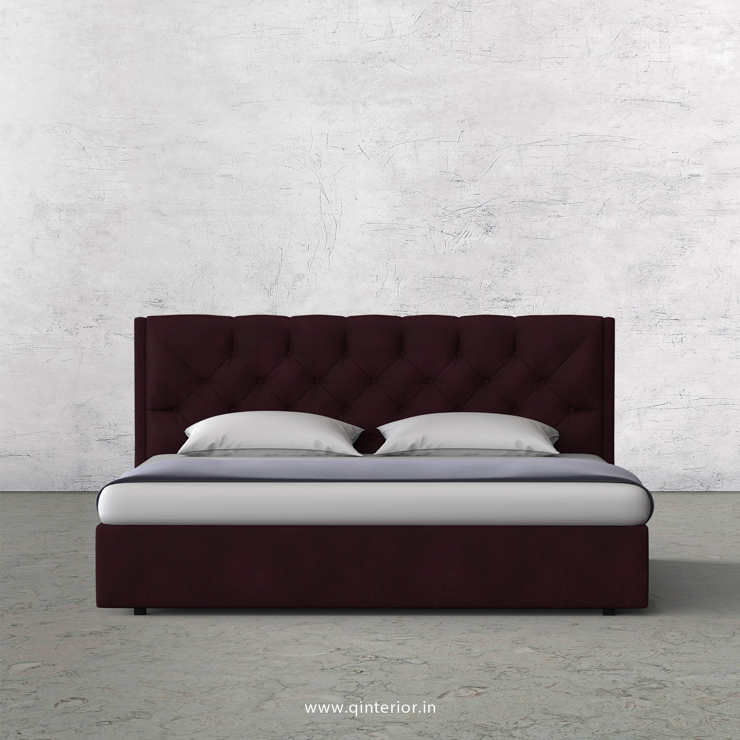 Scorpius Queen Bed in Fab Leather Fabric - QBD009 FL12