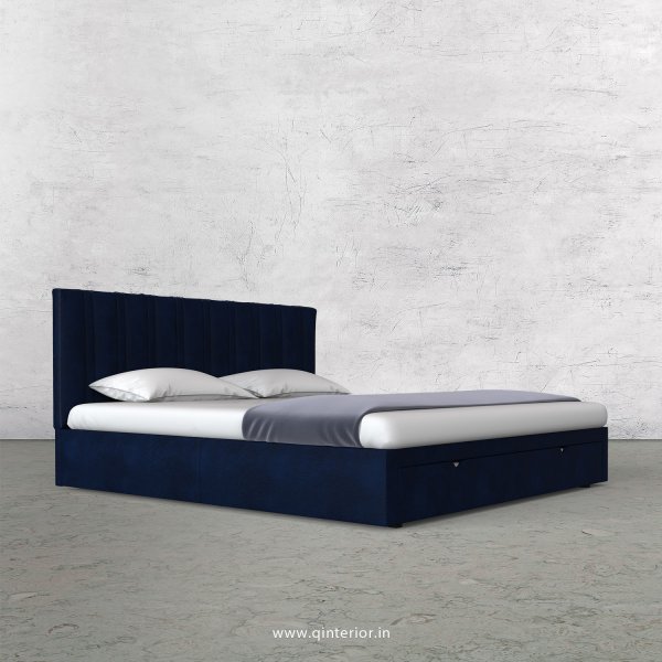 Leo King Size Storage Bed in Fab Leather Fabric - KBD001 FL13