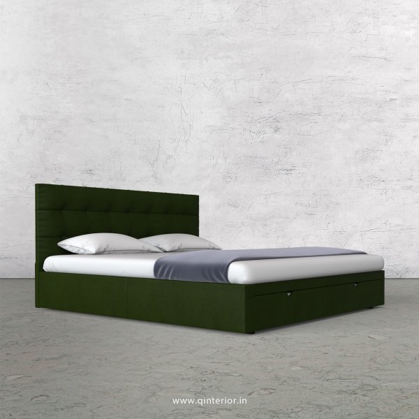 Lyra King Size Storage Bed in Fab Leather Fabric - KBD001 FL04
