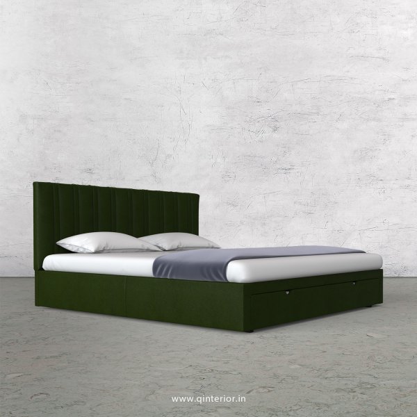 Leo Queen Storage Bed in Fab Leather Fabric - QBD001 FL04