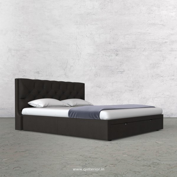 Scorpius King Size Storage Bed in Fab Leather Fabric - KBD001 FL15