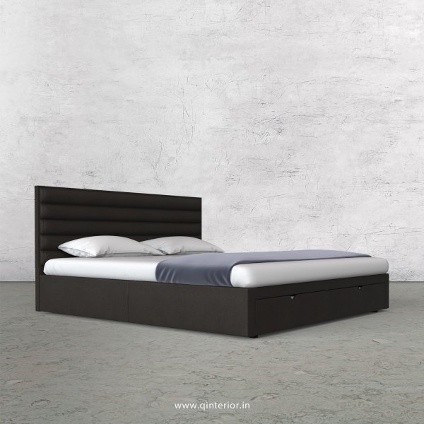Crux King Size Storage Bed in Fab Leather Fabric - KBD001 FL15