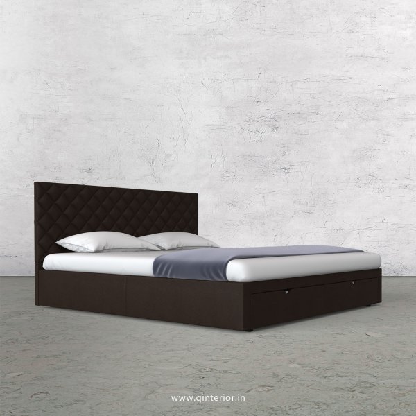 Aquila King Size Storage Bed in Fab Leather Fabric - KBD001 FL16