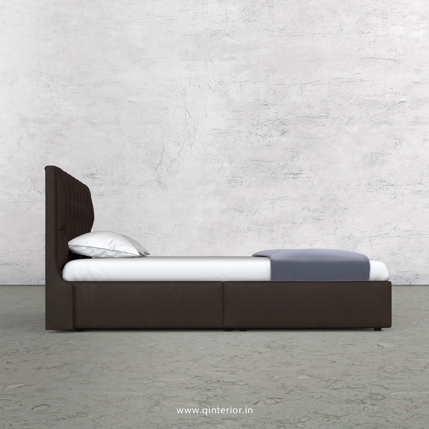 Scorpius King Size Bed in Fab Leather Fabric - KBD009 FL16