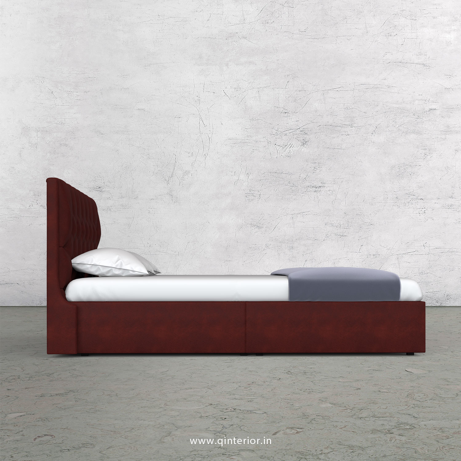 Scorpius Queen Storage Bed in Fab Leather Fabric - QBD001 FL17