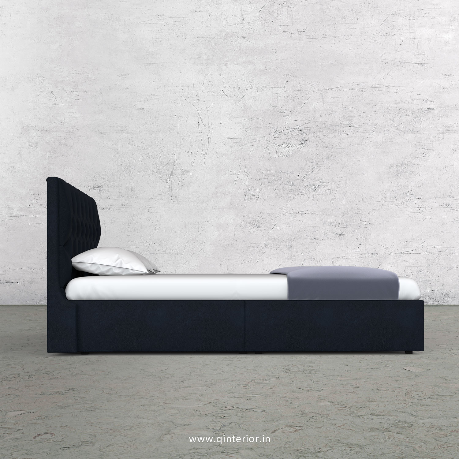 Scorpius King Size Storage Bed in Fab Leather Fabric - KBD001 FL05