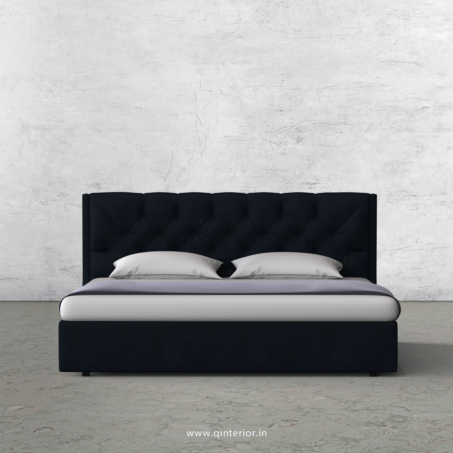 Scorpius King Size Bed in Fab Leather Fabric - KBD009 FL05