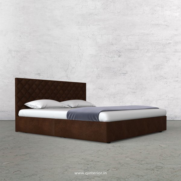 Aquila King Size Bed in Fab Leather Fabric - KBD009 FL09