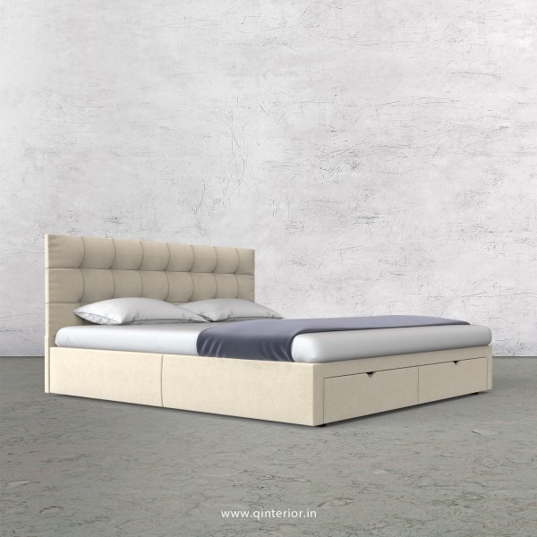Lyra King Size Storage Bed in Velvet Fabric - KBD001 VL01