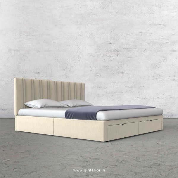 Leo King Size Storage Bed in Velvet Fabric - KBD001 VL01