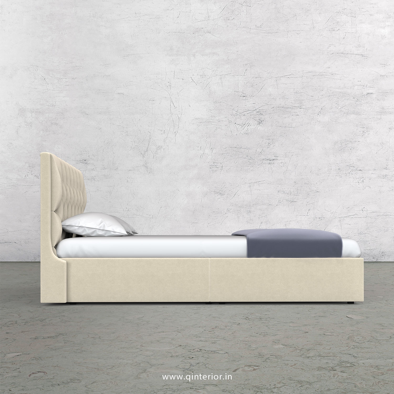 Scorpius King Size Storage Bed in Velvet Fabric - KBD001 VL01